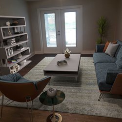 living room at Cherokee Landing located in Greenville, SC