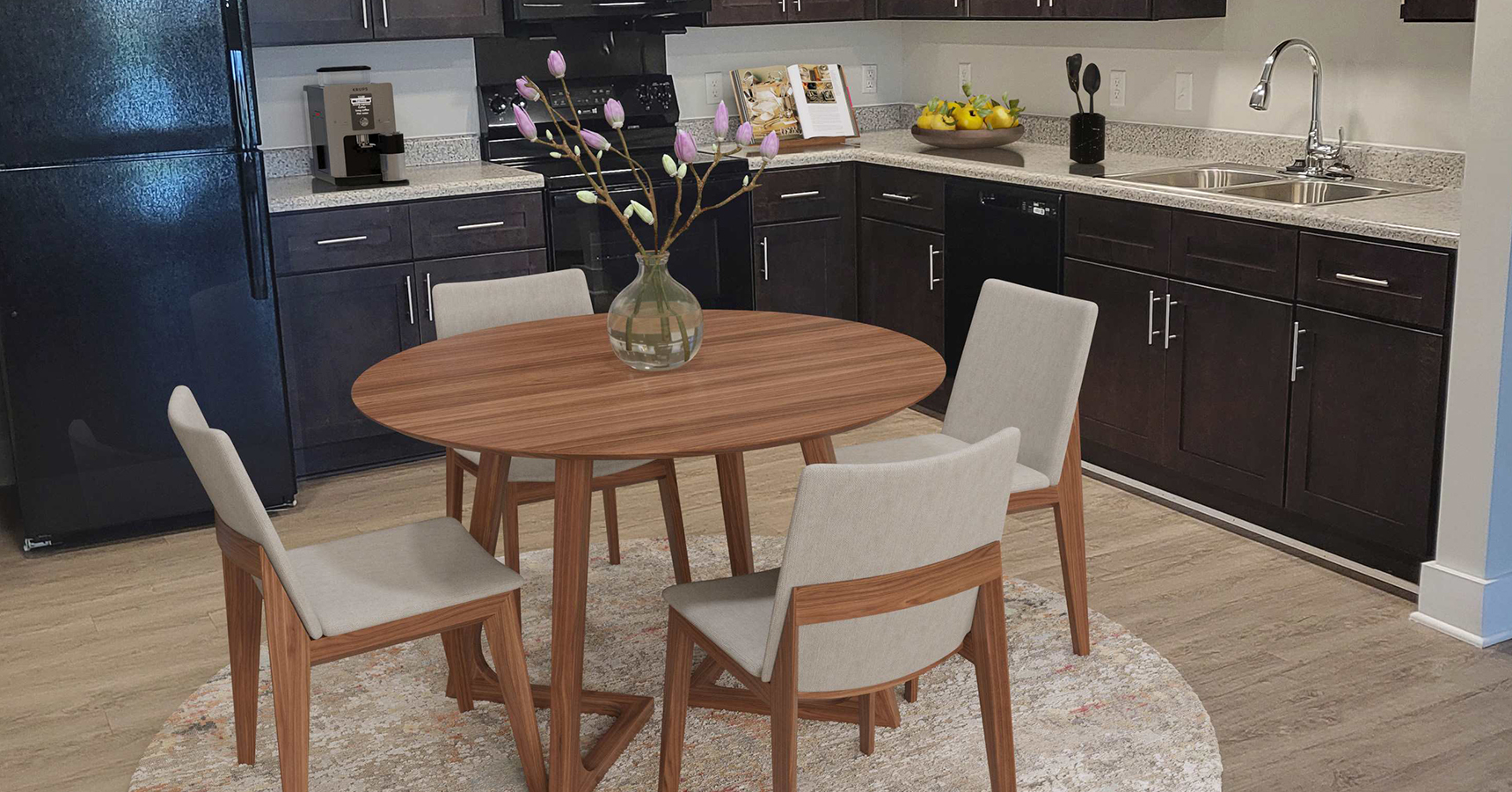 kitchen at Cherokee Landing located in Greenville, SC